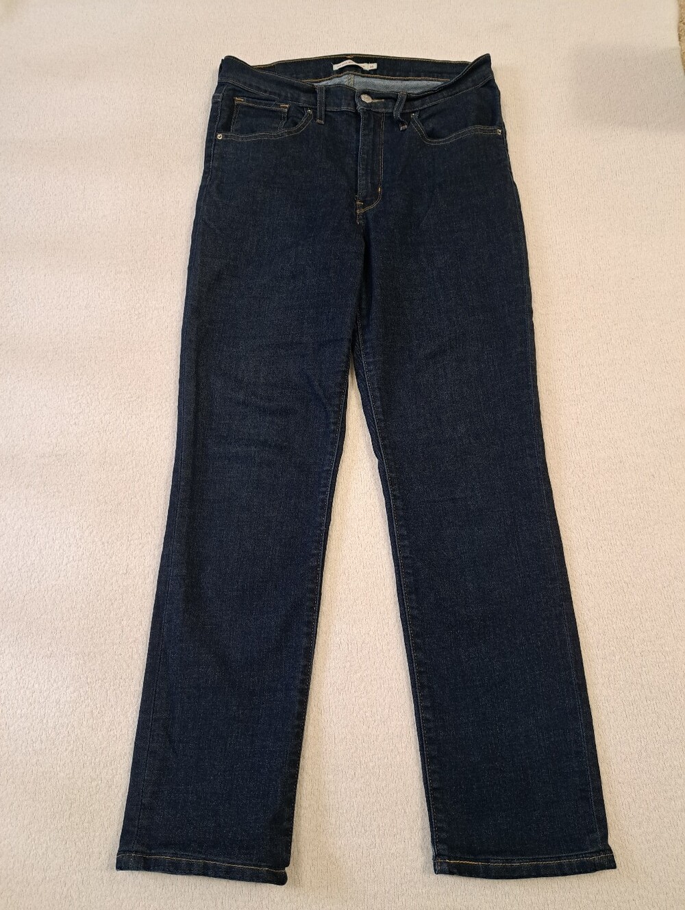 Levi's 724 High Rise Straight Jeans Womens Size 30 Blue Denim Straight Leg
